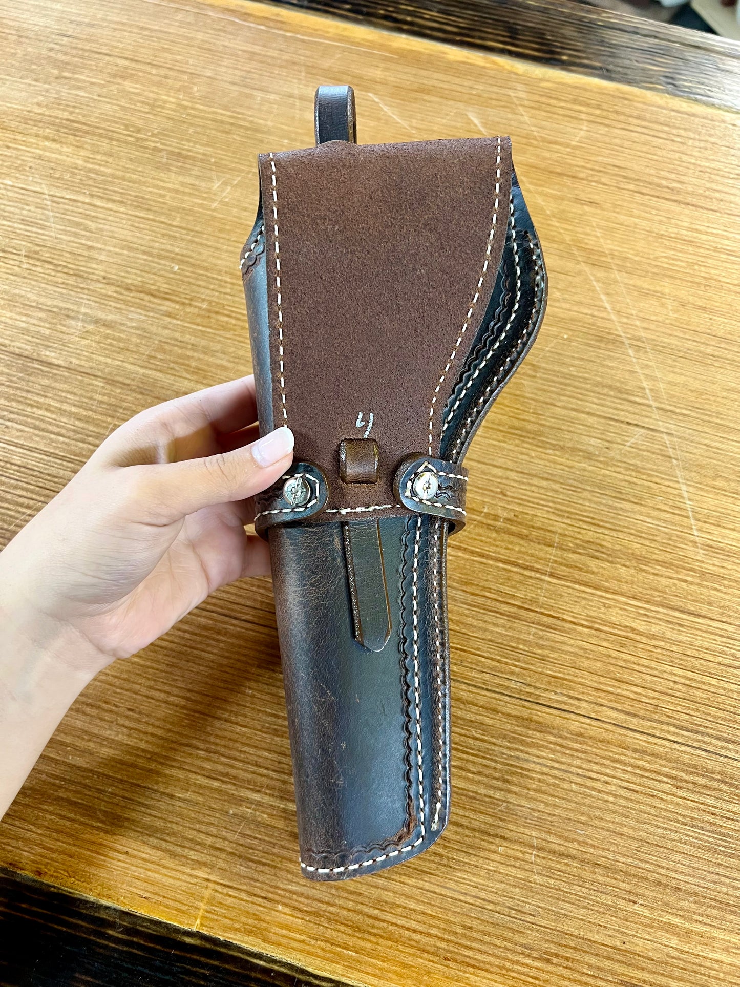 Genuine Leather Holster for Large Revolvers 9.5" - Local Amish Made