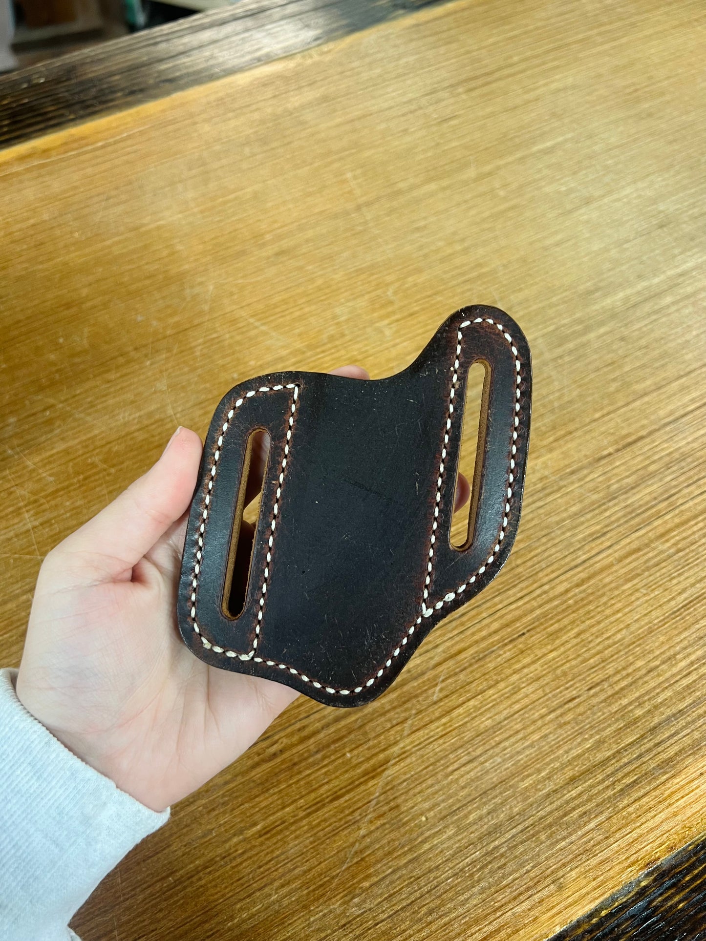 Genuine Leather Pancake Sheath - Medium