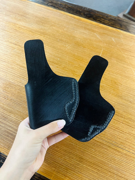 Genuine Black Leather Concealed Holster 3.5" - Local Amish Made