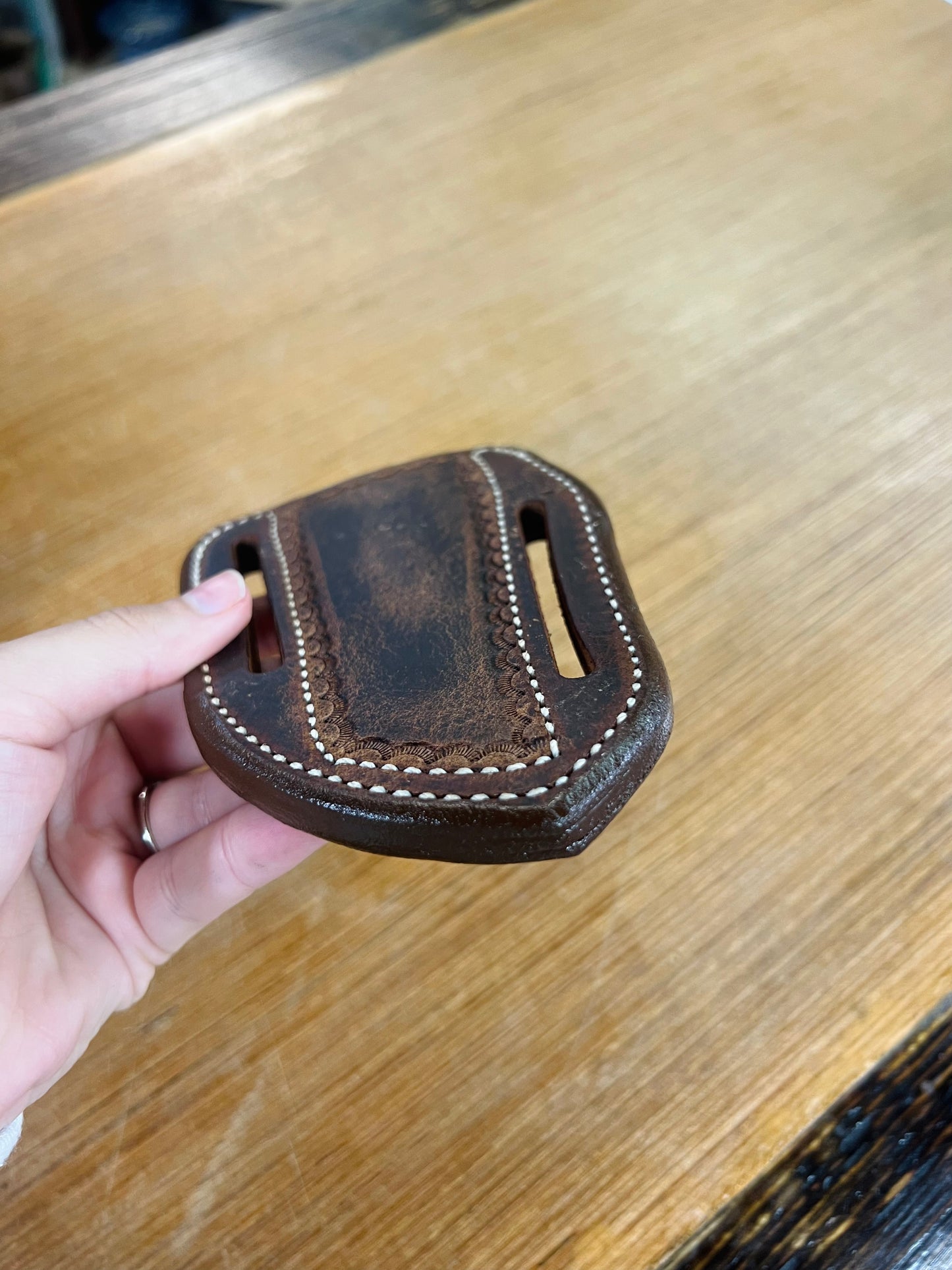 Genuine Leather Pancake Sheath for Fixed Blade Knife - Local Amish Made #5