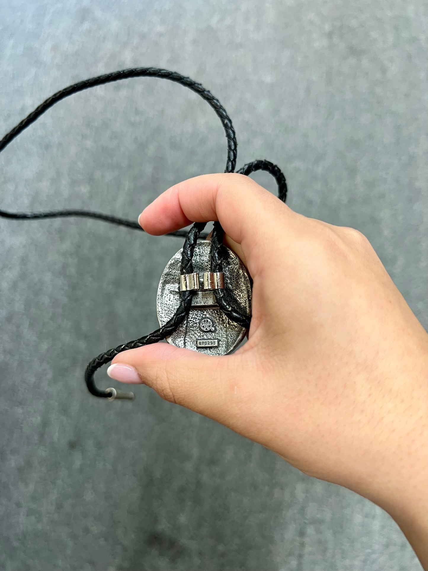 Vintage 1987 Metal Bald Eagle Bolo Tie