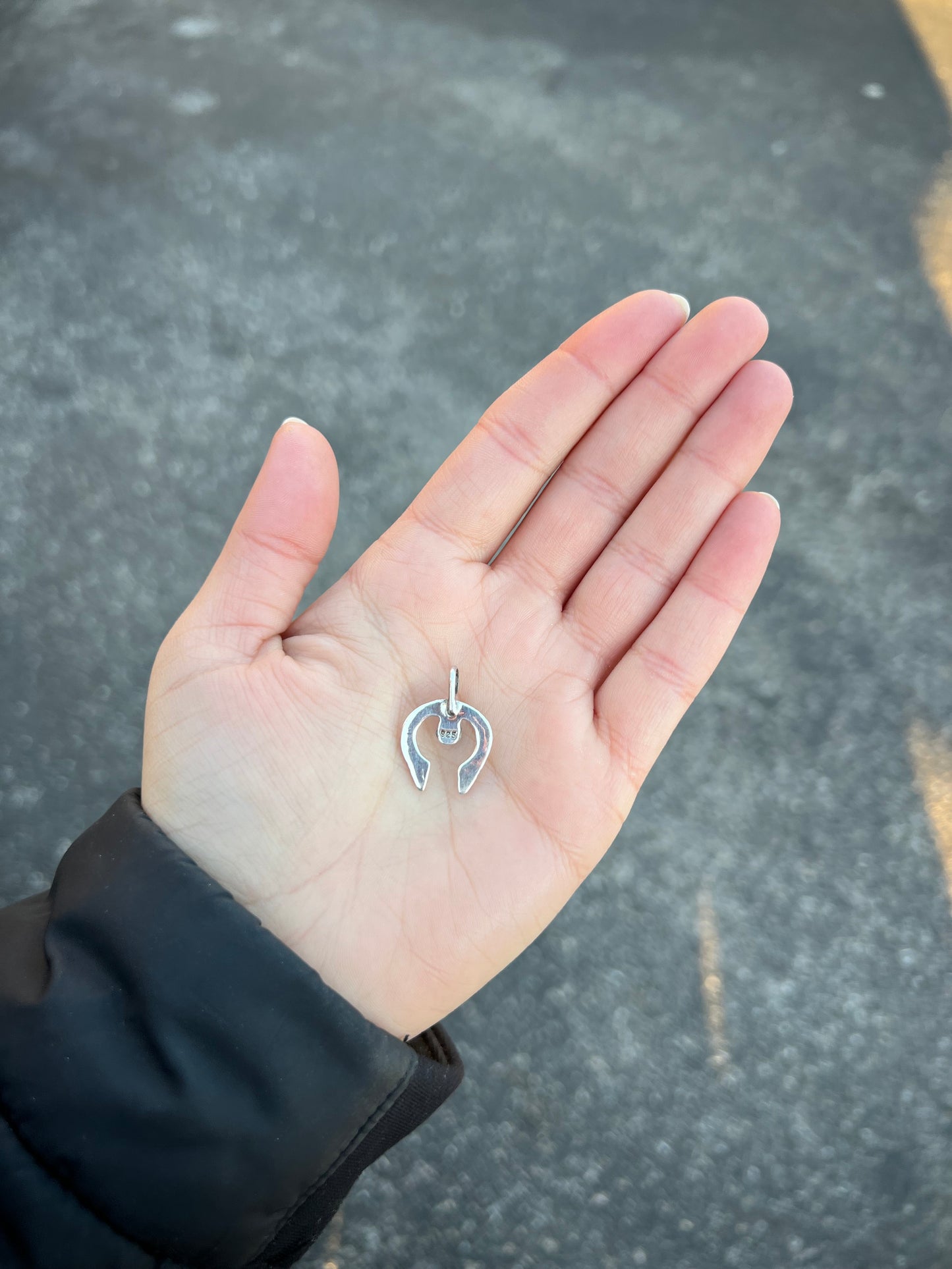 Sterling Silver Naja Pendant with Turquoise Stud