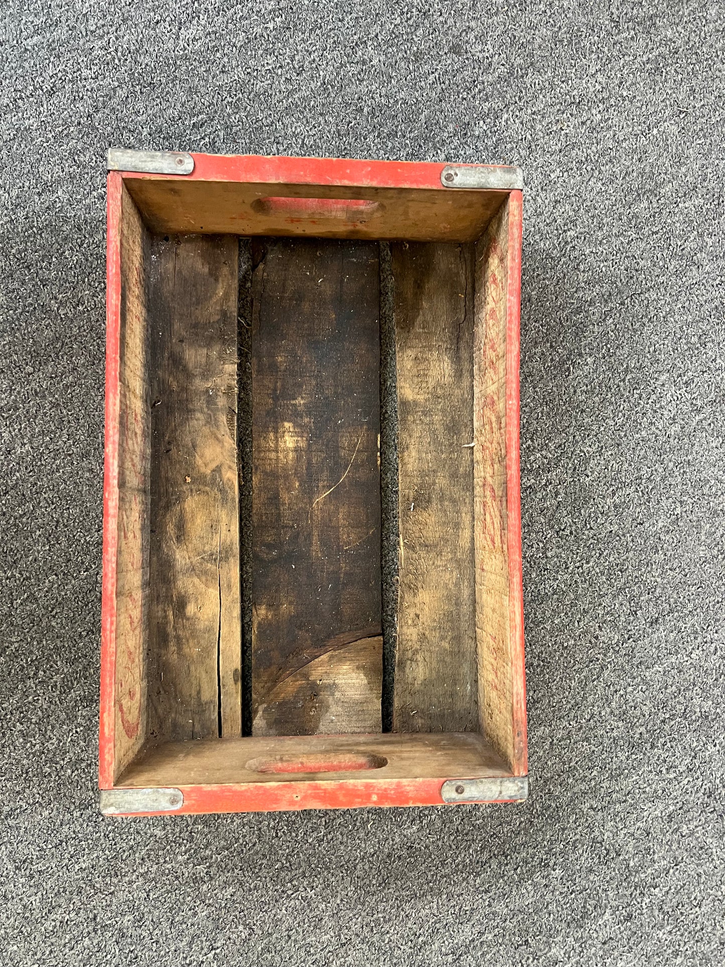 Vintage Coca Cola Crate Red Wood 1976