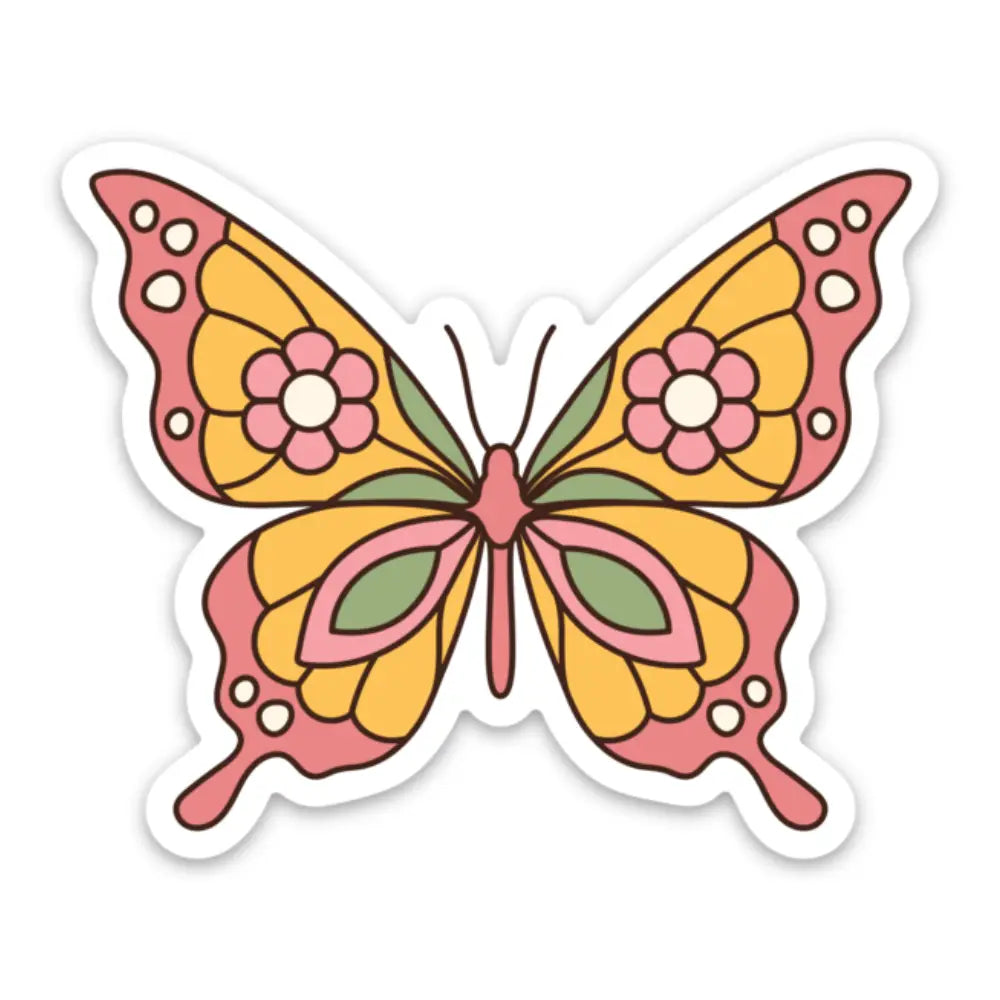 Groovy Butterfly Sticker