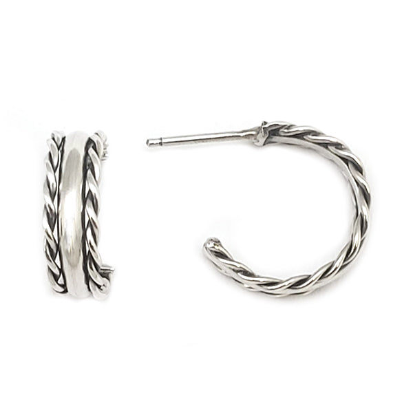 Sterling Silver Twisted Wire Earrings