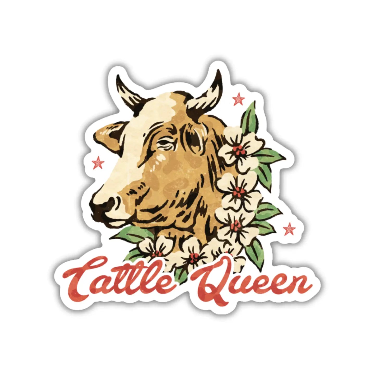 Cattle Queen Western Farm Sticker
