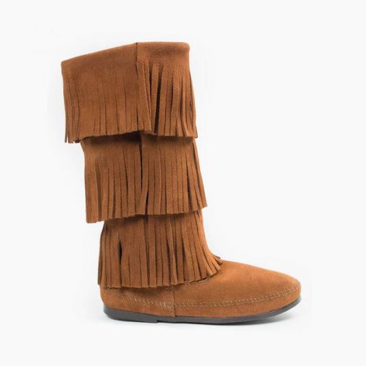 Minnetonka Women's 3-Layer Fringe Boot