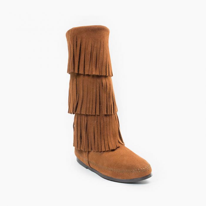 Minnetonka Women's 3-Layer Fringe Boot