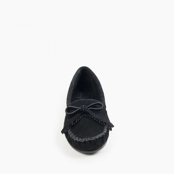 Minnetonka Women's Black Kilty Hardsole Shoe