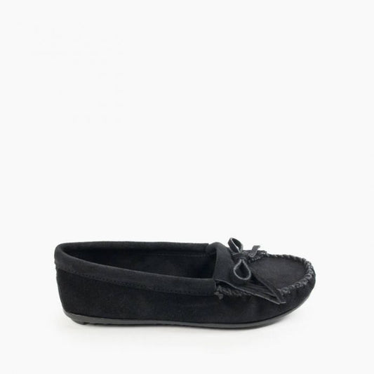 Minnetonka Women's Black Kilty Hardsole Shoe