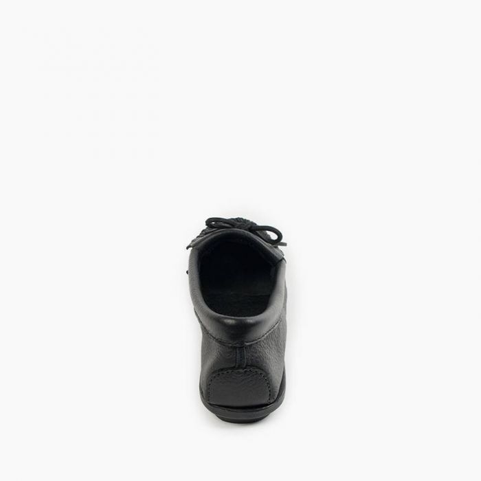 Minnetonka Women's Black Deerskin Kilty Shoe
