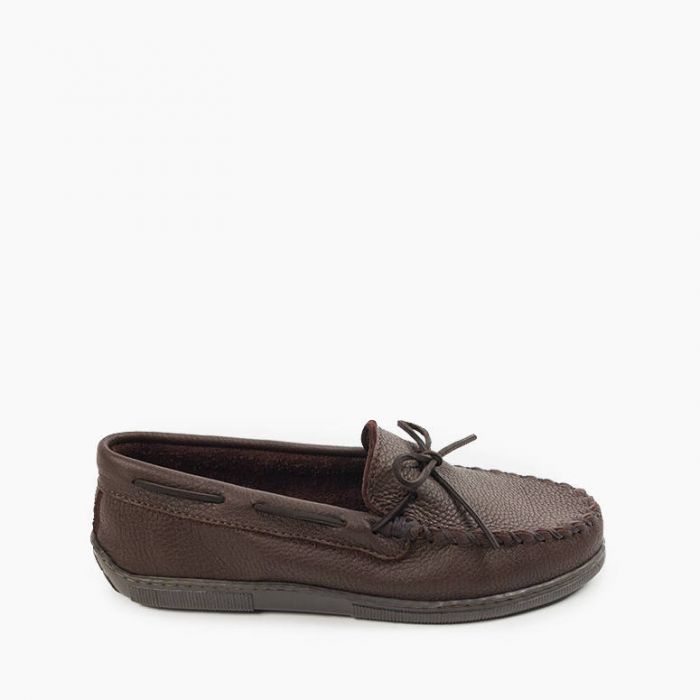 Minnetonka Men's Chocolate Moosehide Classic