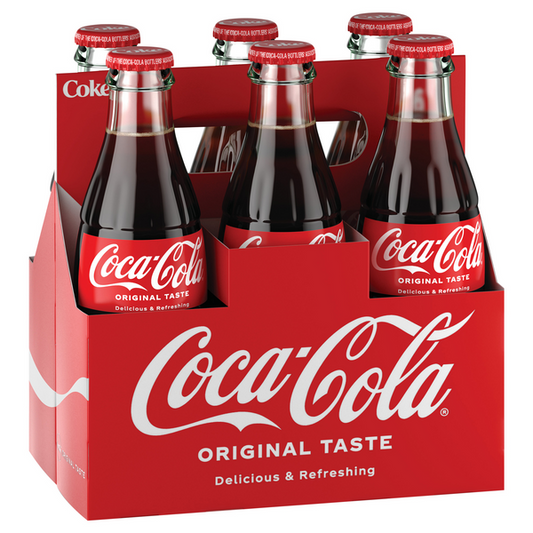 Coca Cola Glass Bottles - Case of 6