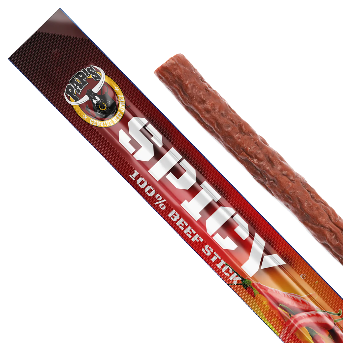 Pap's Genuine Beef Jerky Spicy Beef Sticks