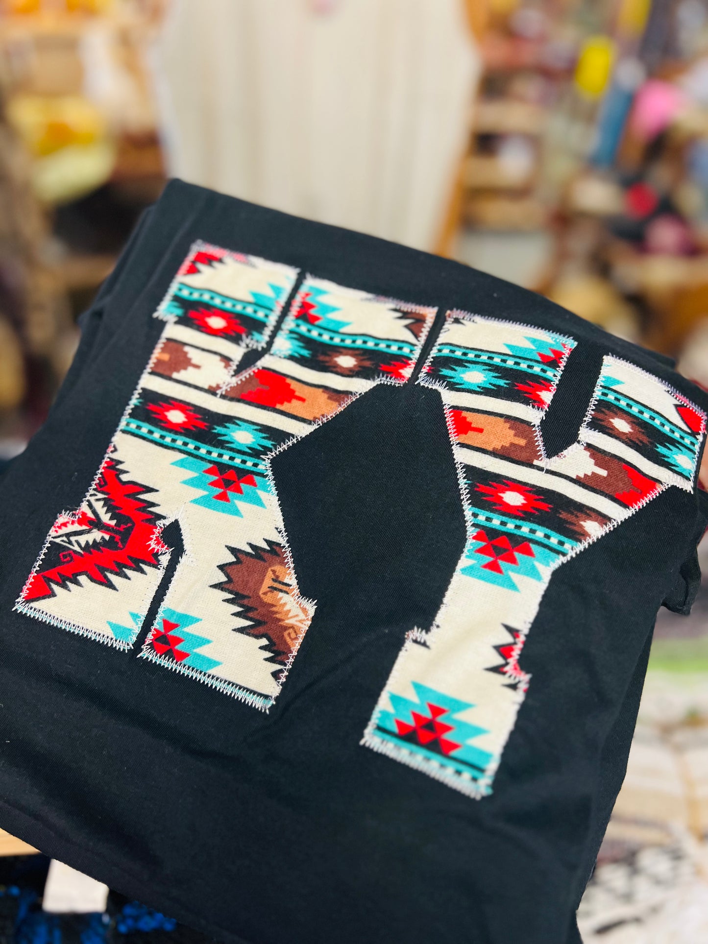 KY Aztec Black Short Sleeve Tee
