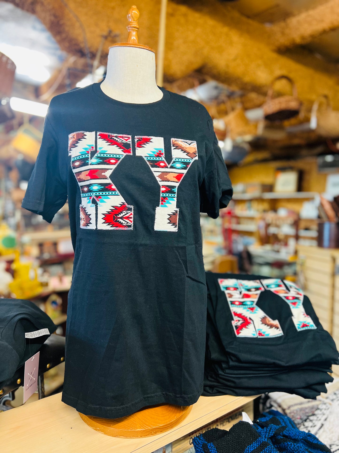 KY Aztec Black Short Sleeve Tee