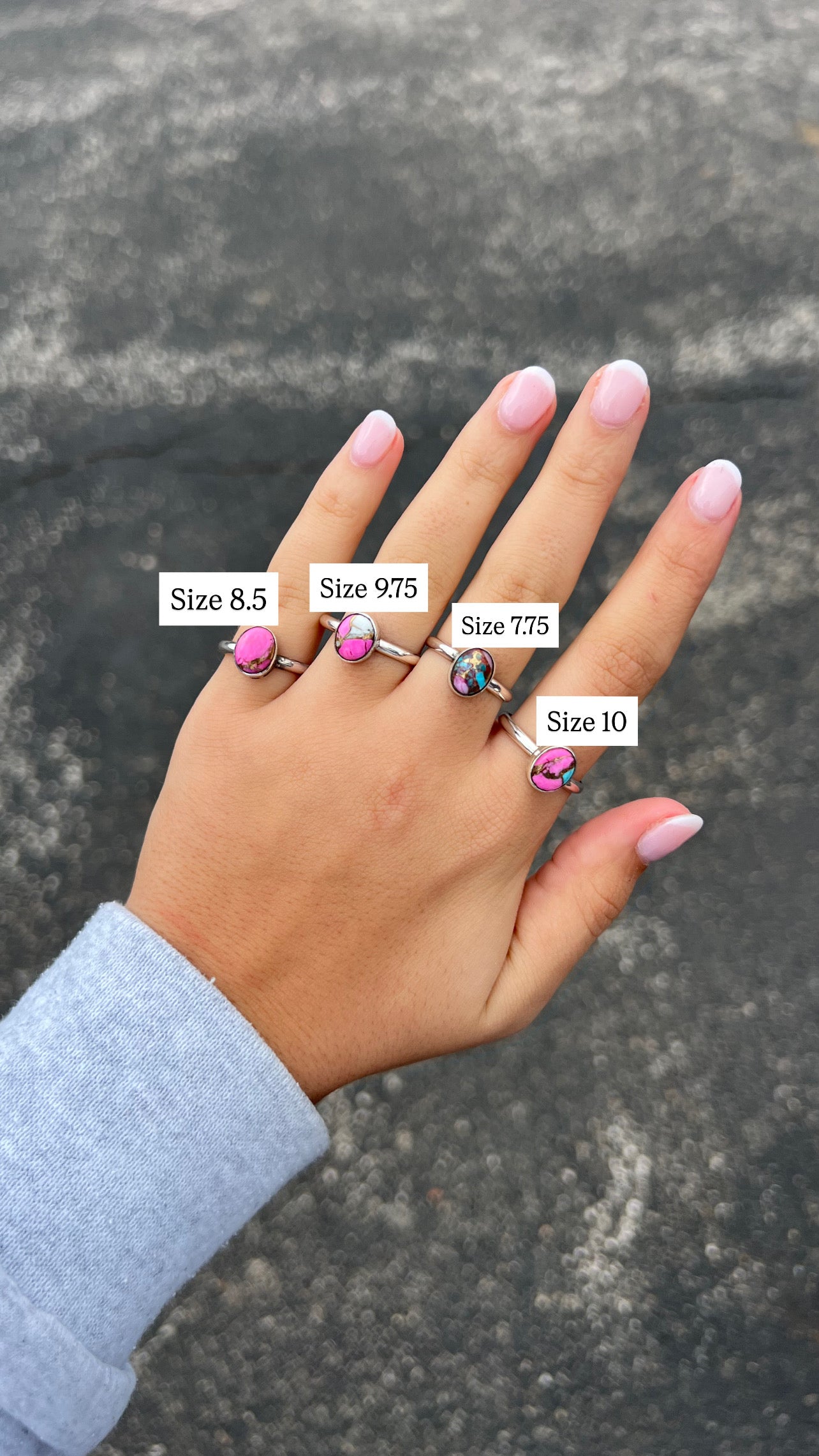 Cotton Candy Pink Dahlia Sterling Silver Ring