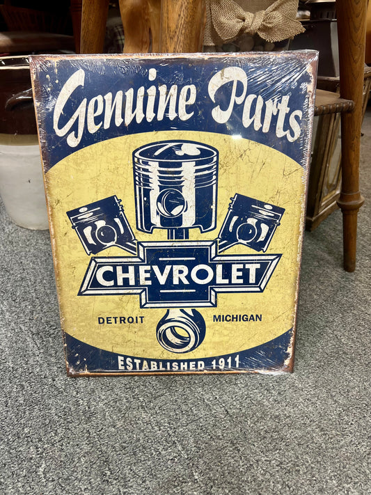 Chevrolet Genuine Parts Metal Sign
