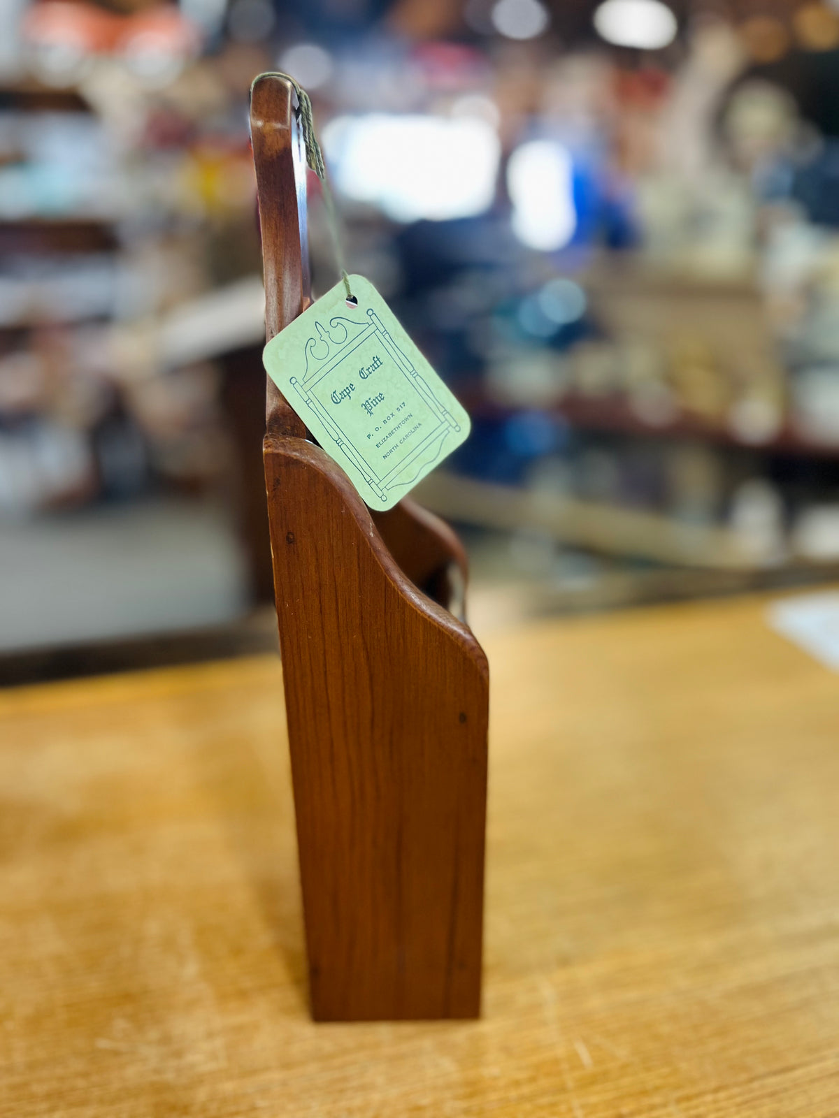 Vintage Walnut Wood Pine Craft Copper Bottle Opener