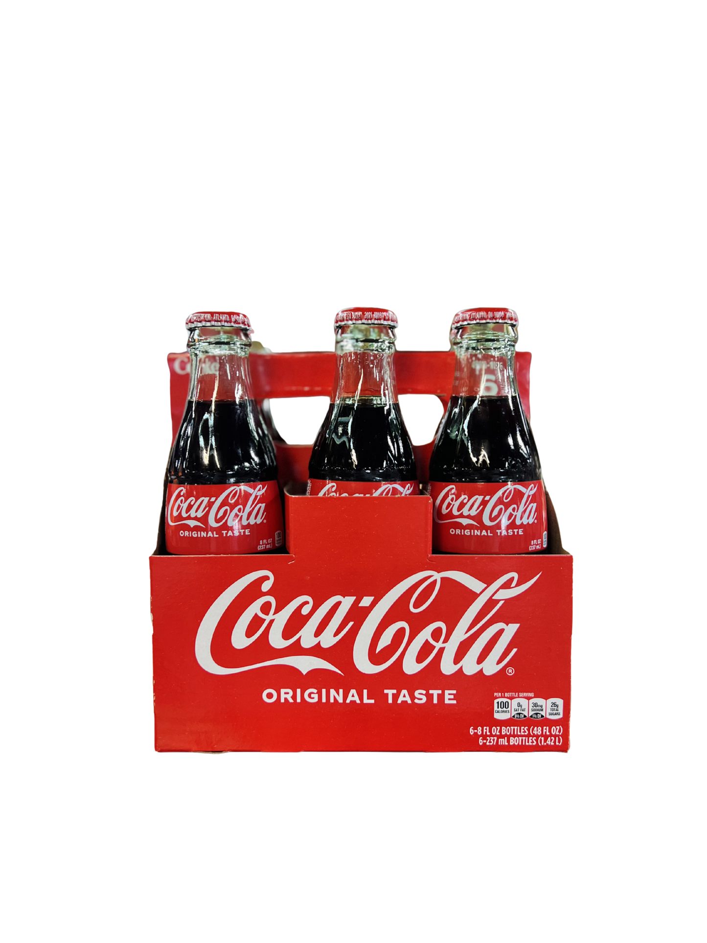 Glass Bottle Coca Cola 8oz - Pack of 6 (cane sugar)