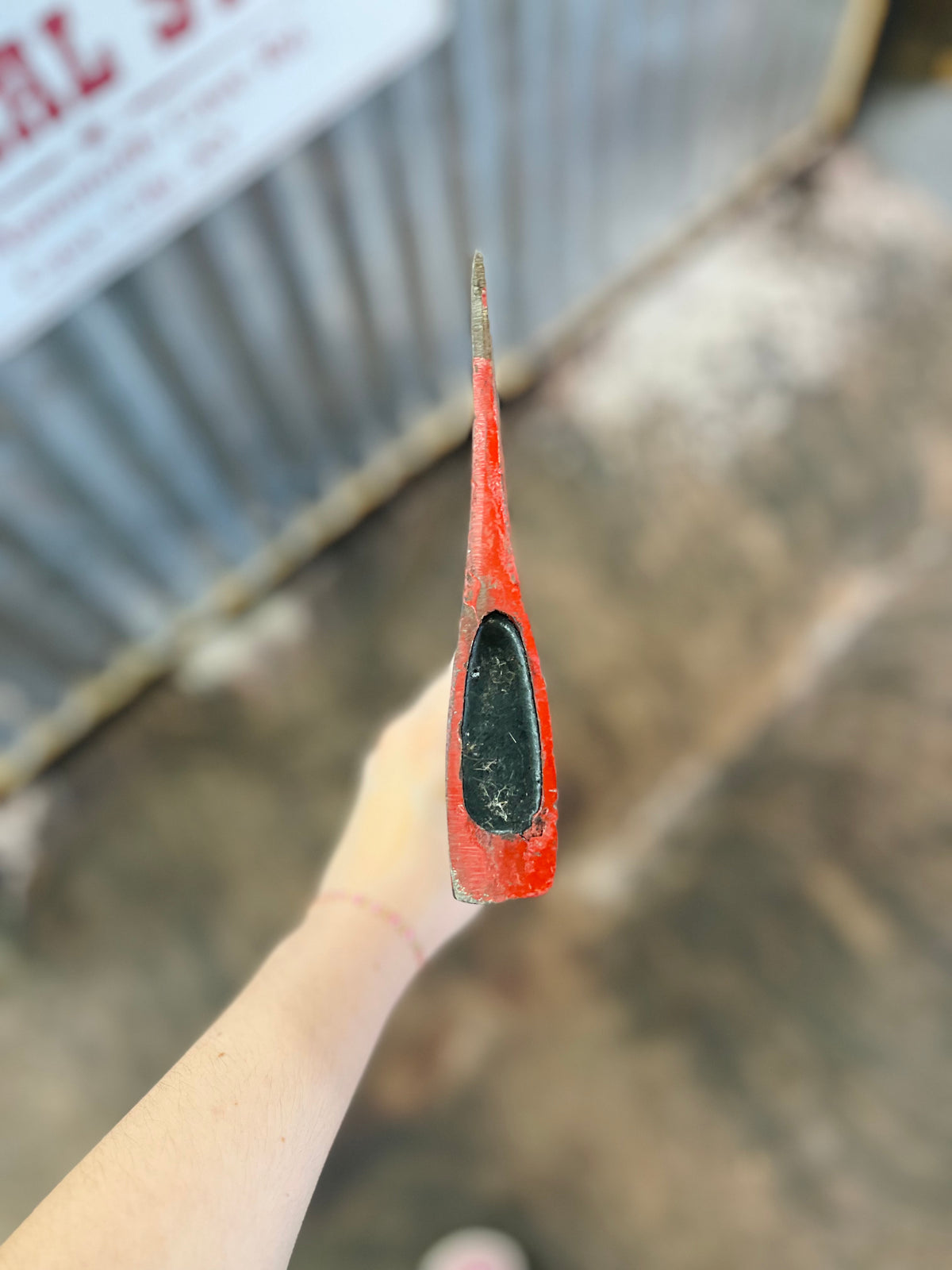 Single Bit Wooden Handle Red Axe
