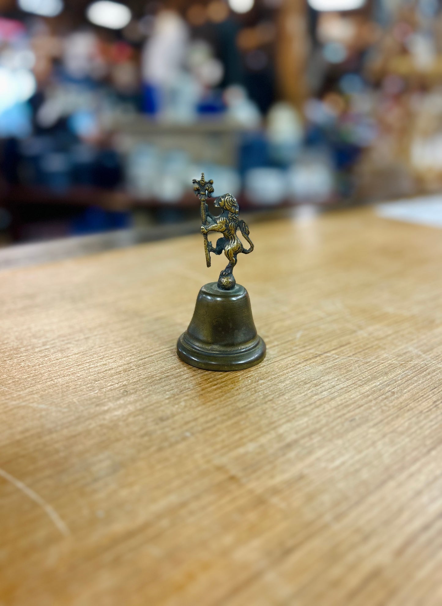 Vintage Brass Bell Royal Lion Design