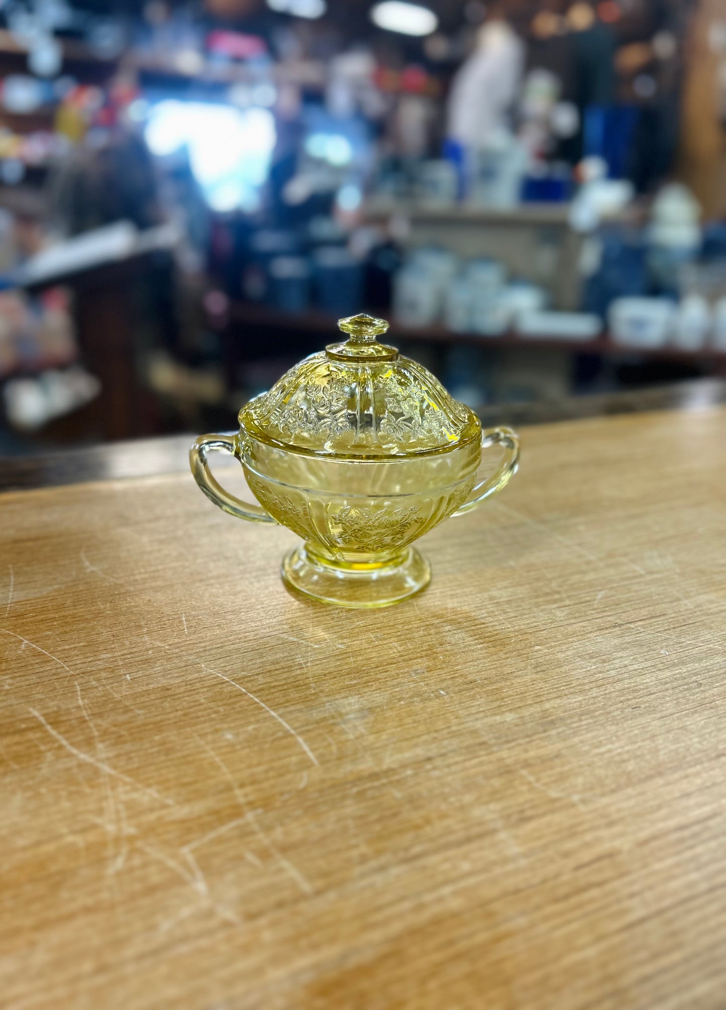 Vintage Federal Glass Company Sharon/Cabbage Rose Amber Depression Glass