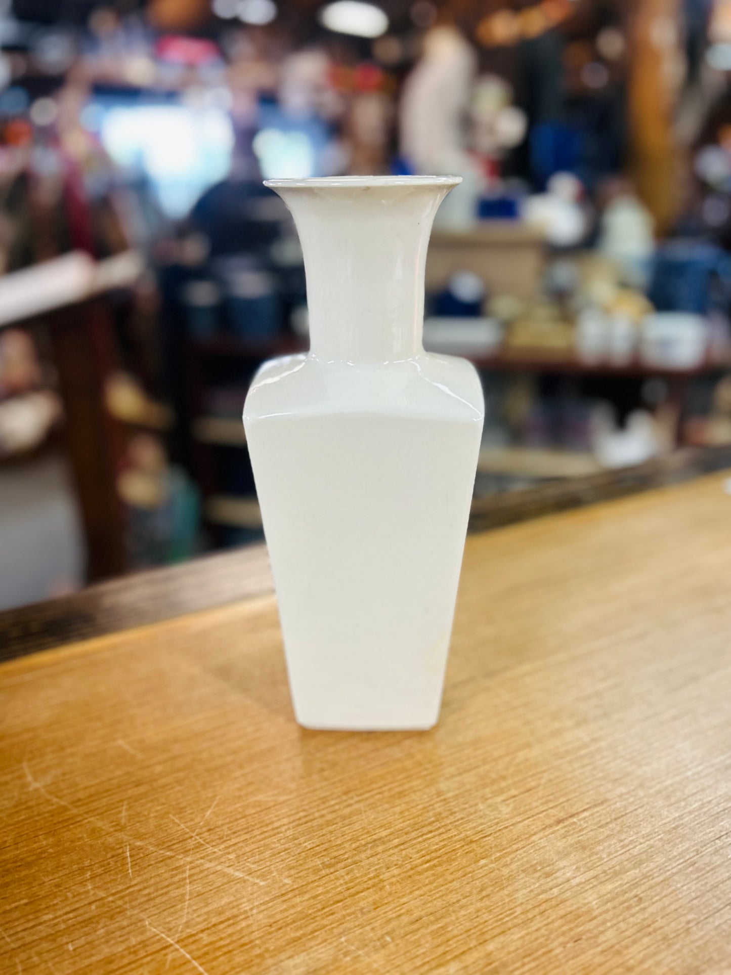 Vintage Tall Vase with Floral Design