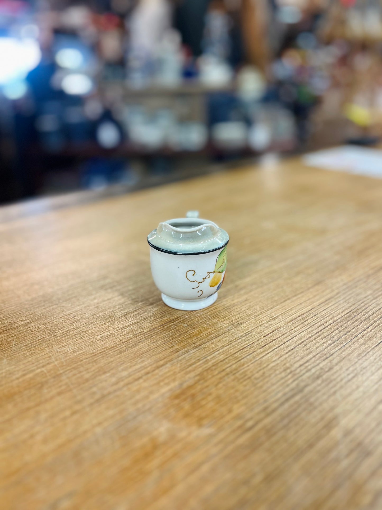 Vintage Ceramic Fruit Design Mini Pitcher