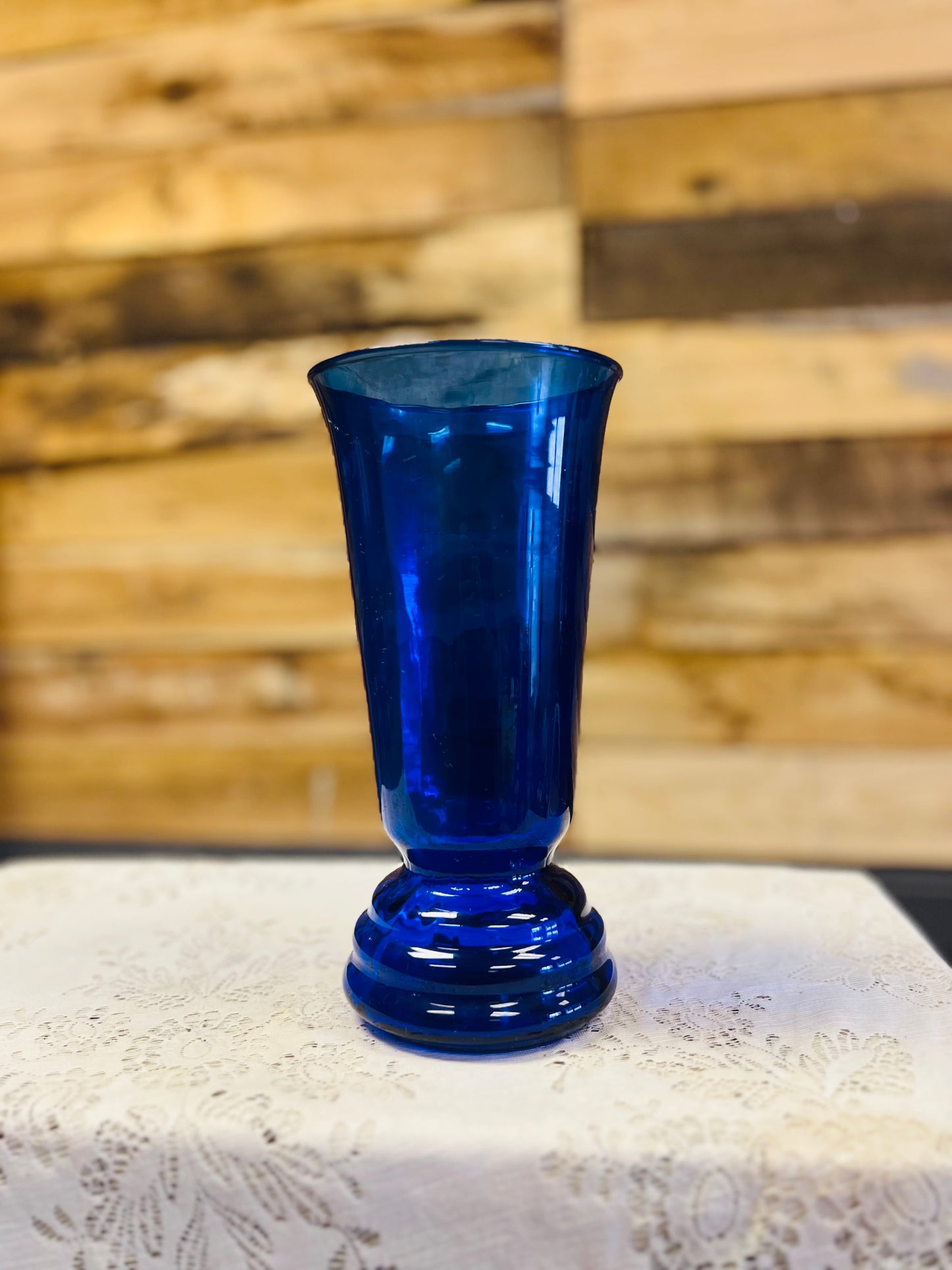 Vintage Cobalt Blue Glass Vase