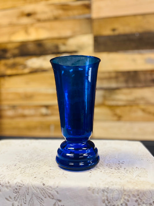 Vintage Cobalt Blue Glass Vase