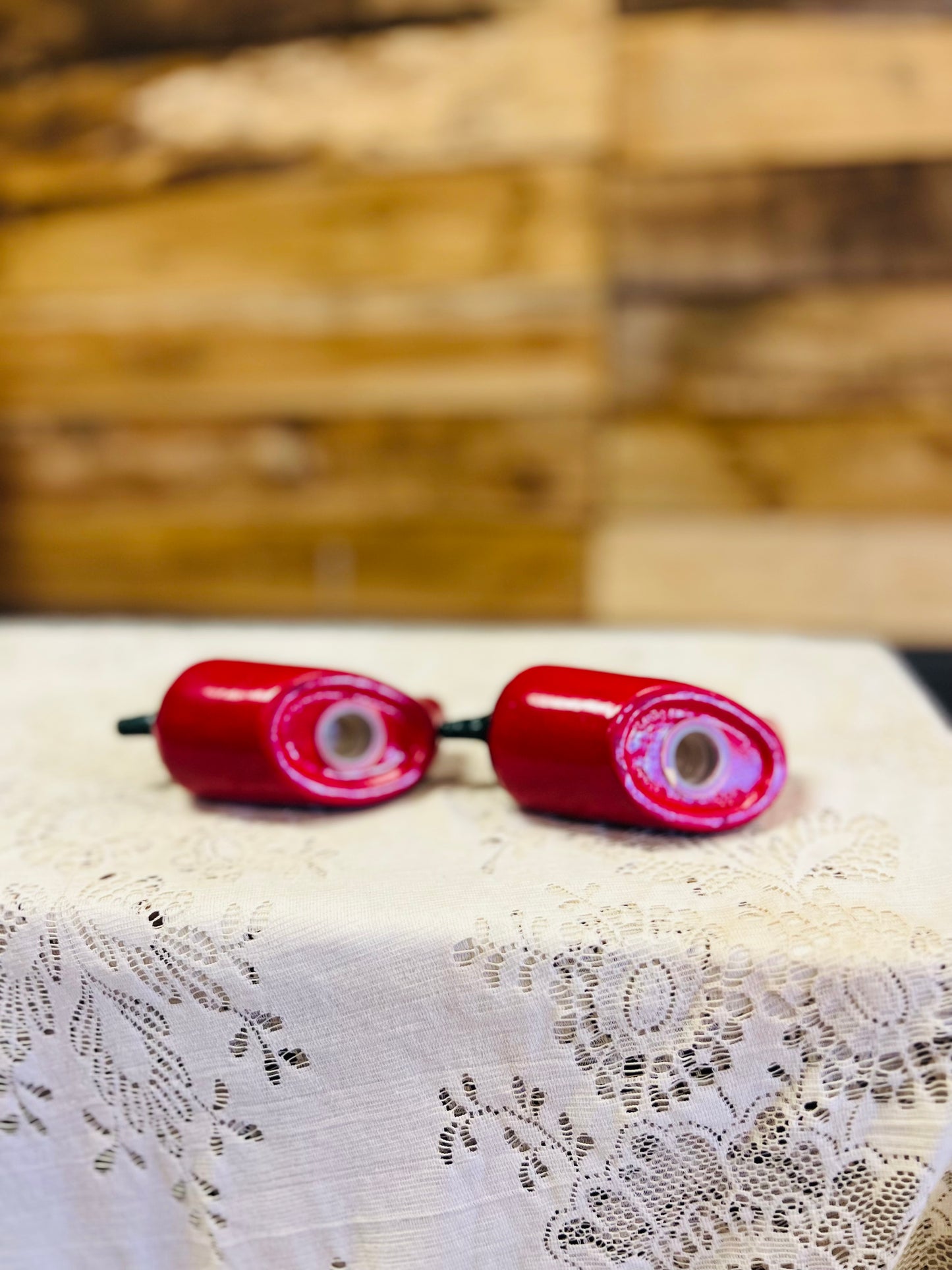 Ceramic Hot Pepper Salt and Pepper Shakers