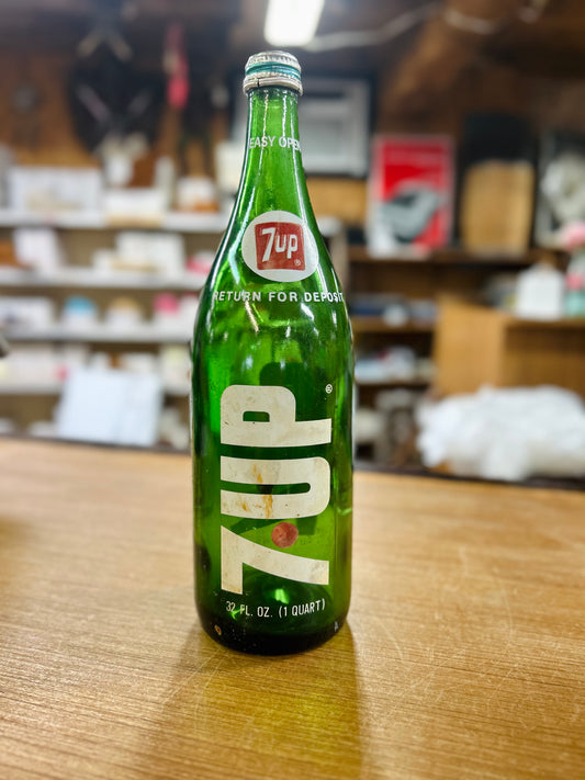 Vintage 7-Up Bottle w/ Lid