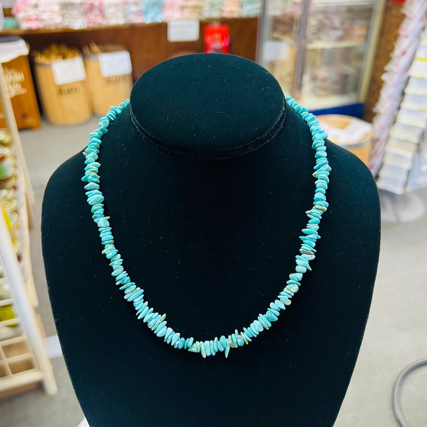 18" Turquoise Nugget Necklace