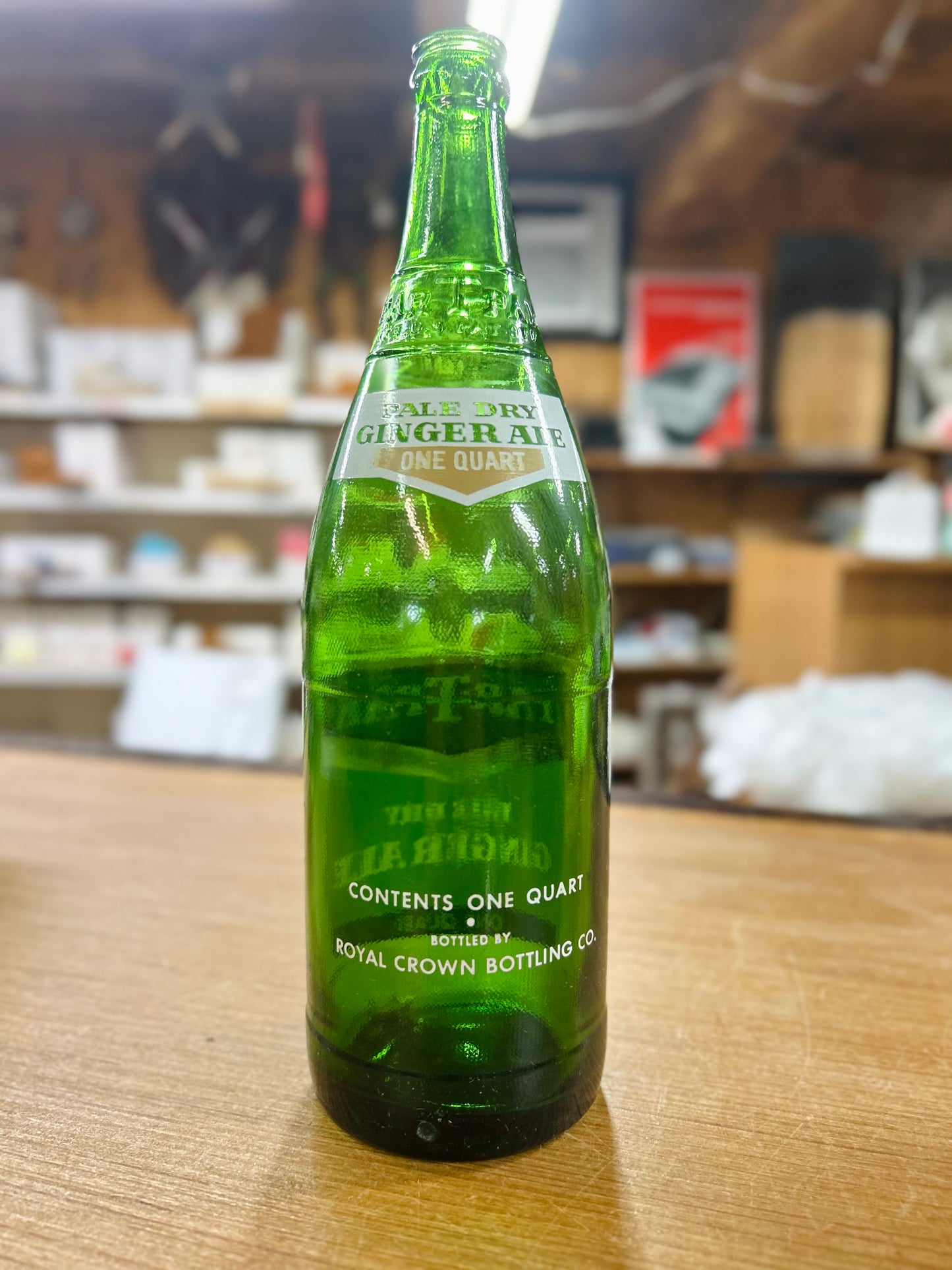 Vintage PAR-T-PAK Ginger Ale Green Bottle