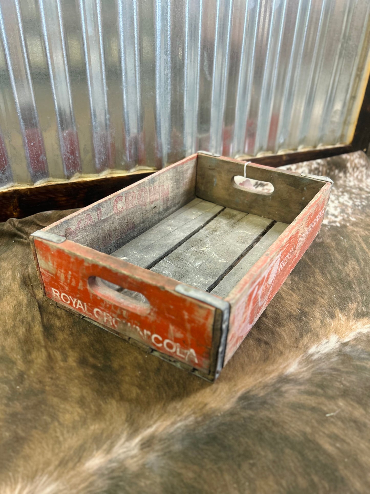 Vintage 1976 "RC" Royal Crown Cola Wood Crate