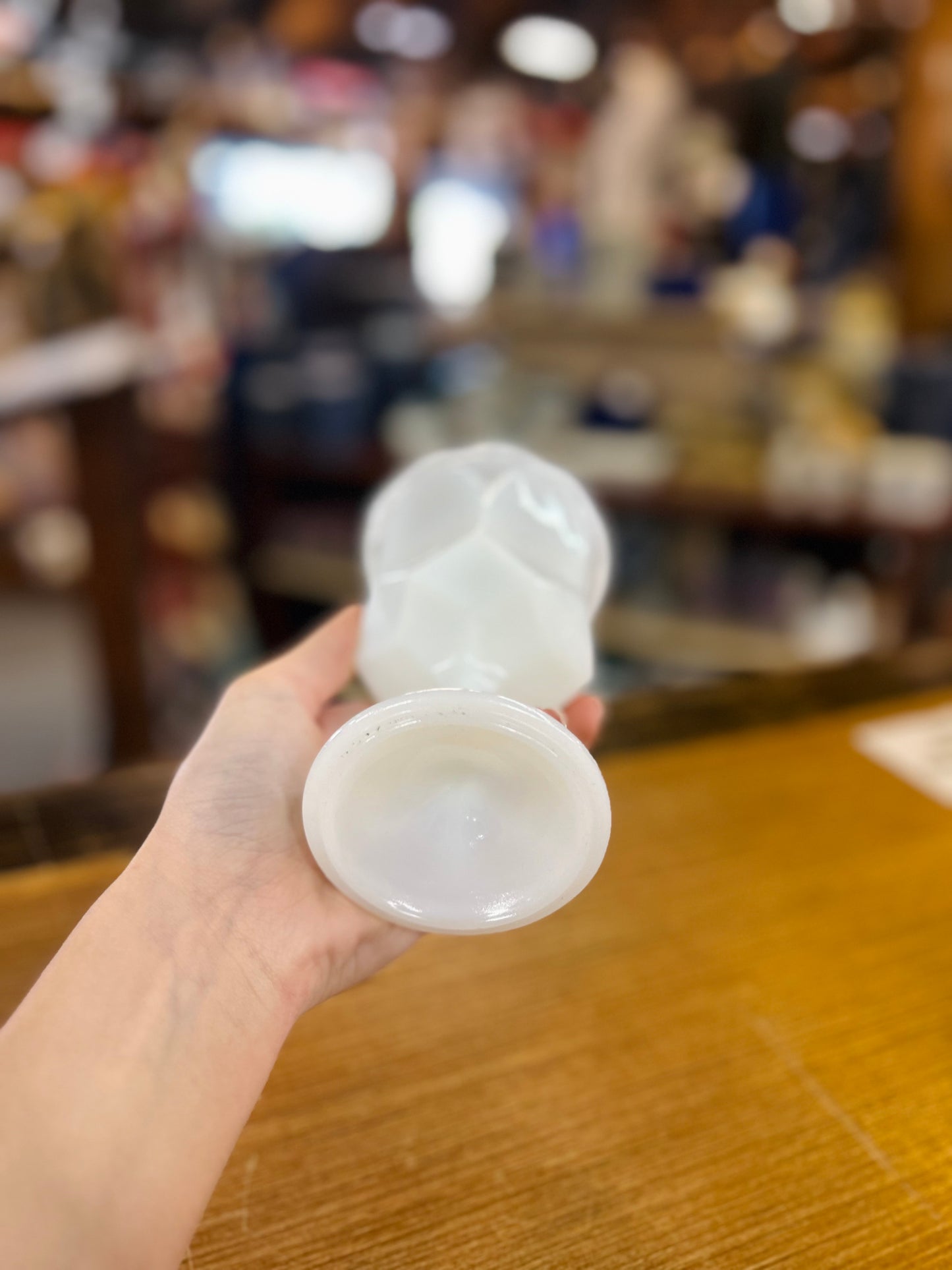 Vintage Milk Glass Goblet