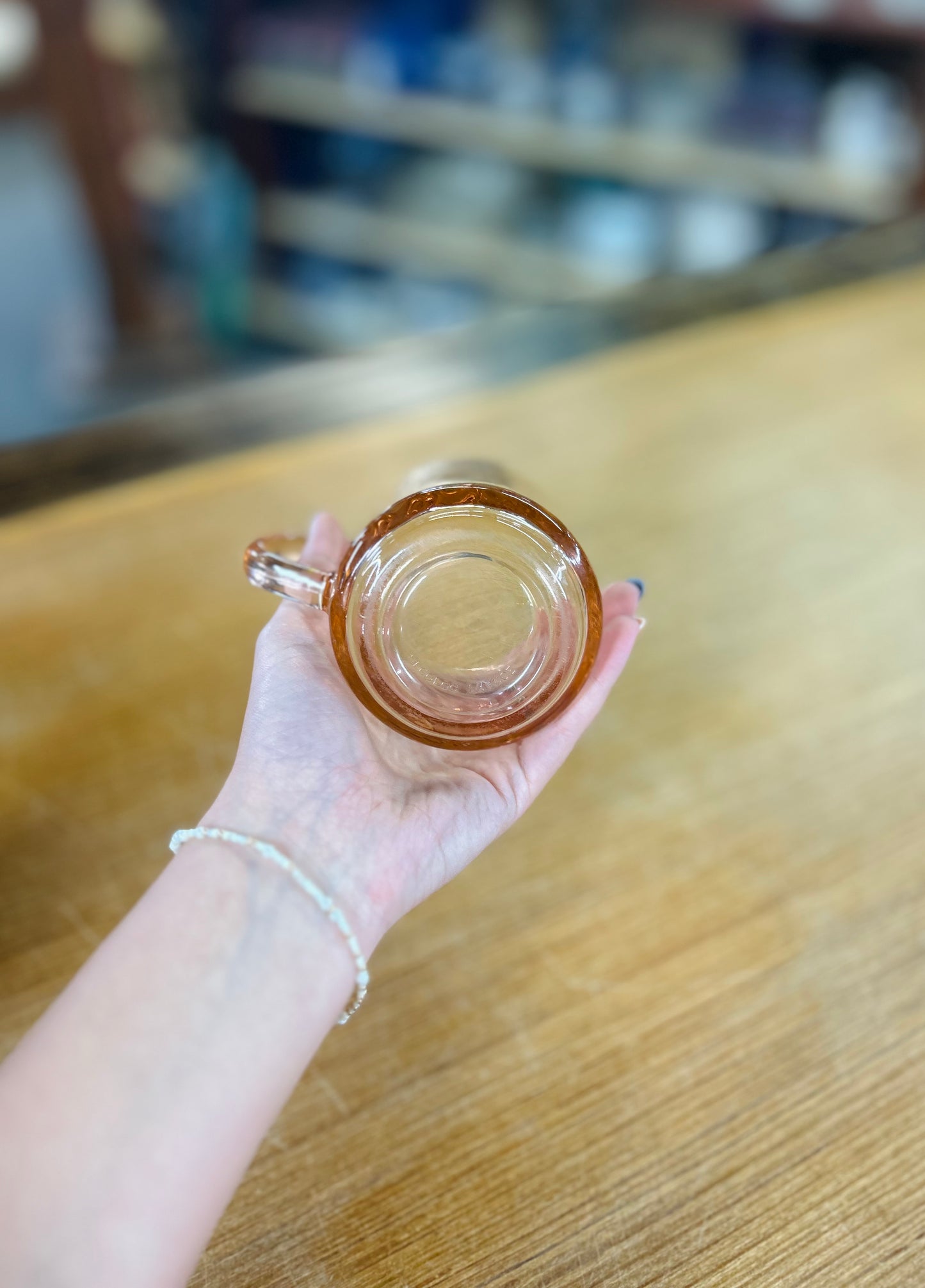 Vintage Pink Depression Glass Mug