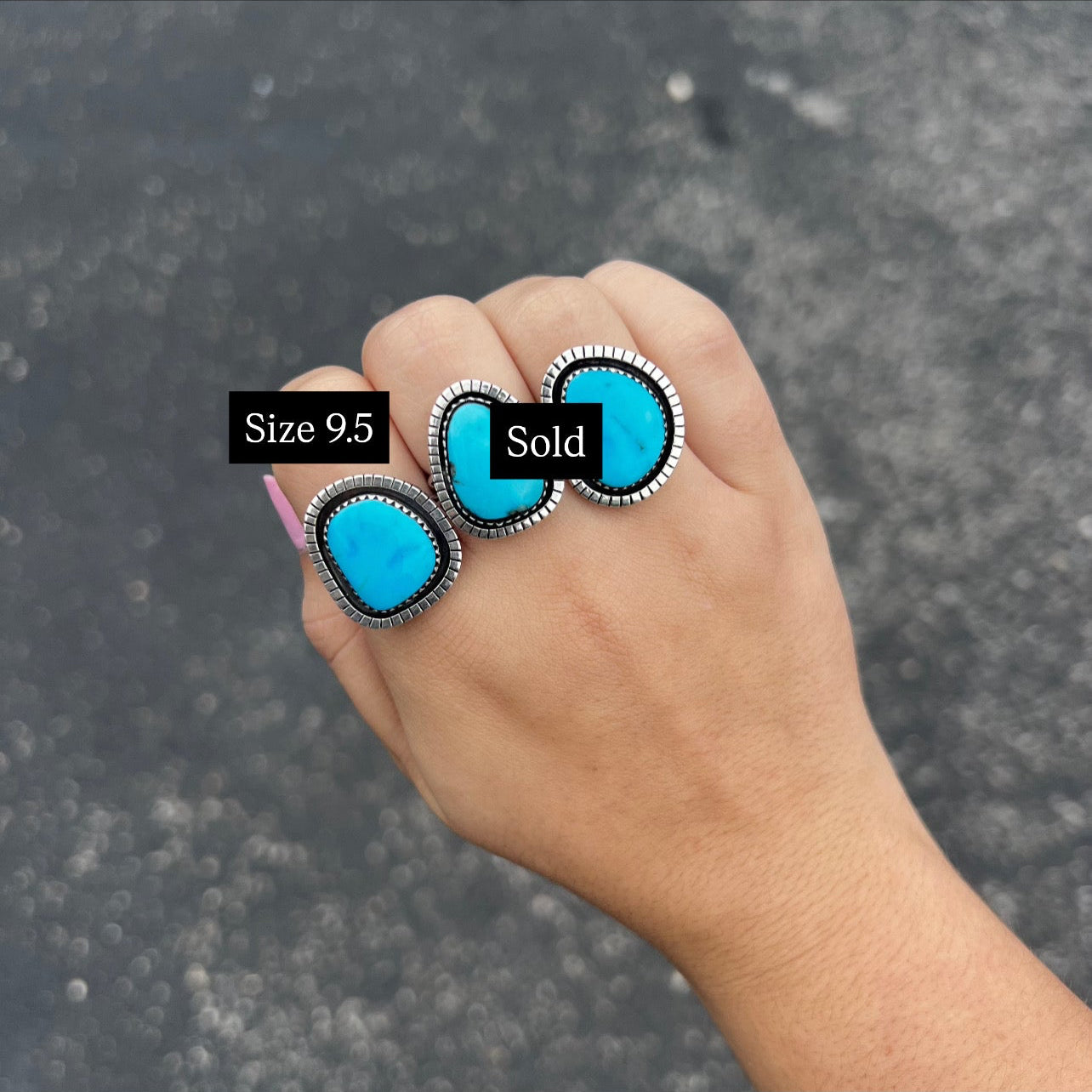 The Dallas Genuine Turquoise Sterling Silver Ring