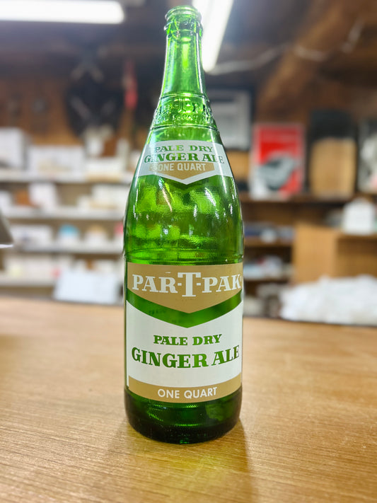 Vintage PAR-T-PAK Ginger Ale Green Bottle