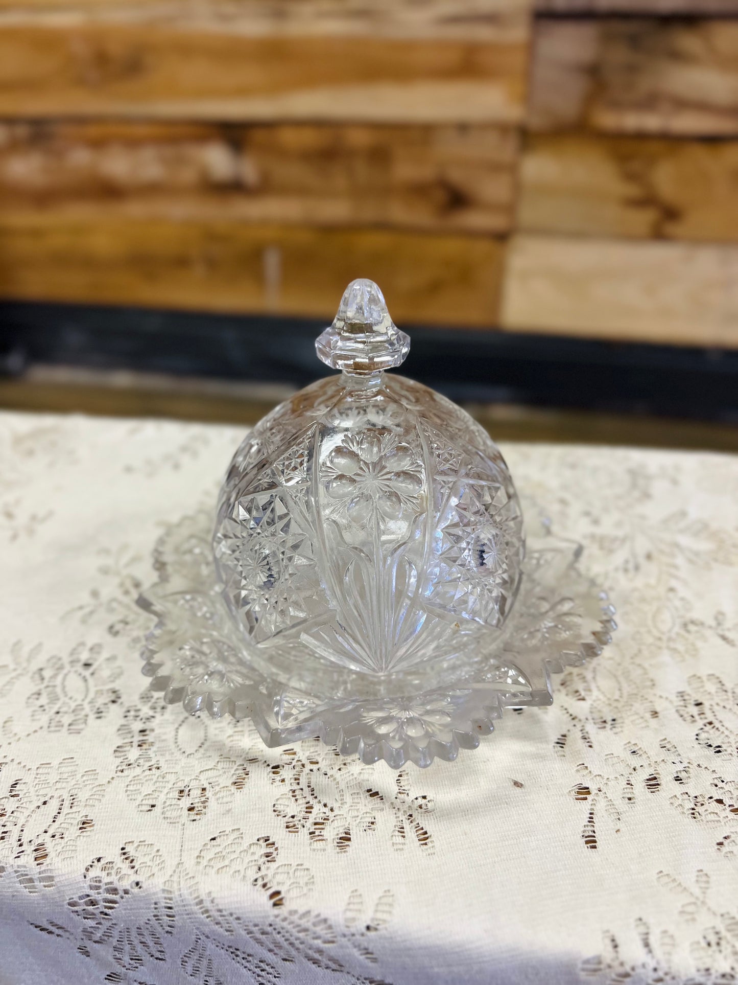 Vintage Imperial Glass La Rochelle Butter Dish