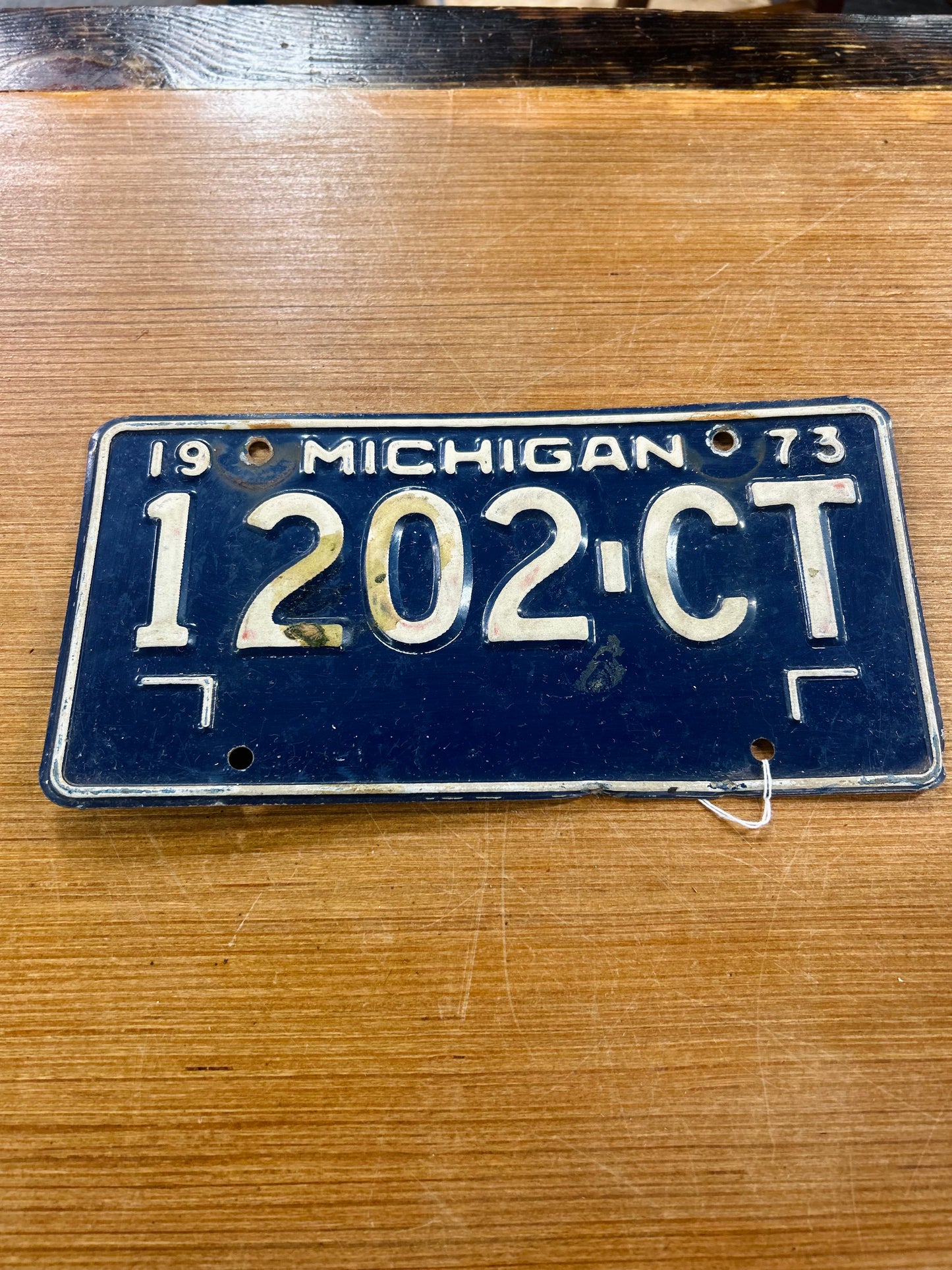 Vintage Metal Michigan 1973 License Plate