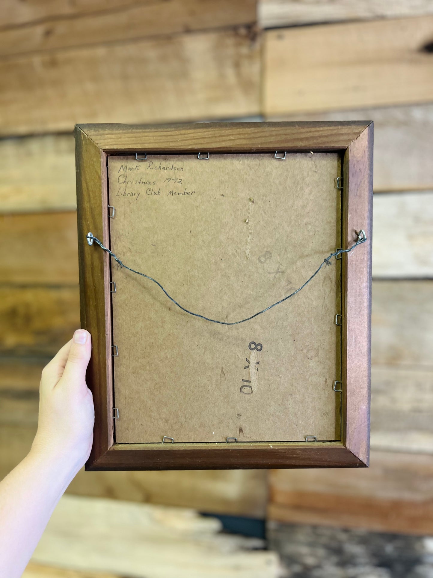Vintage Floral Wood Framed Print