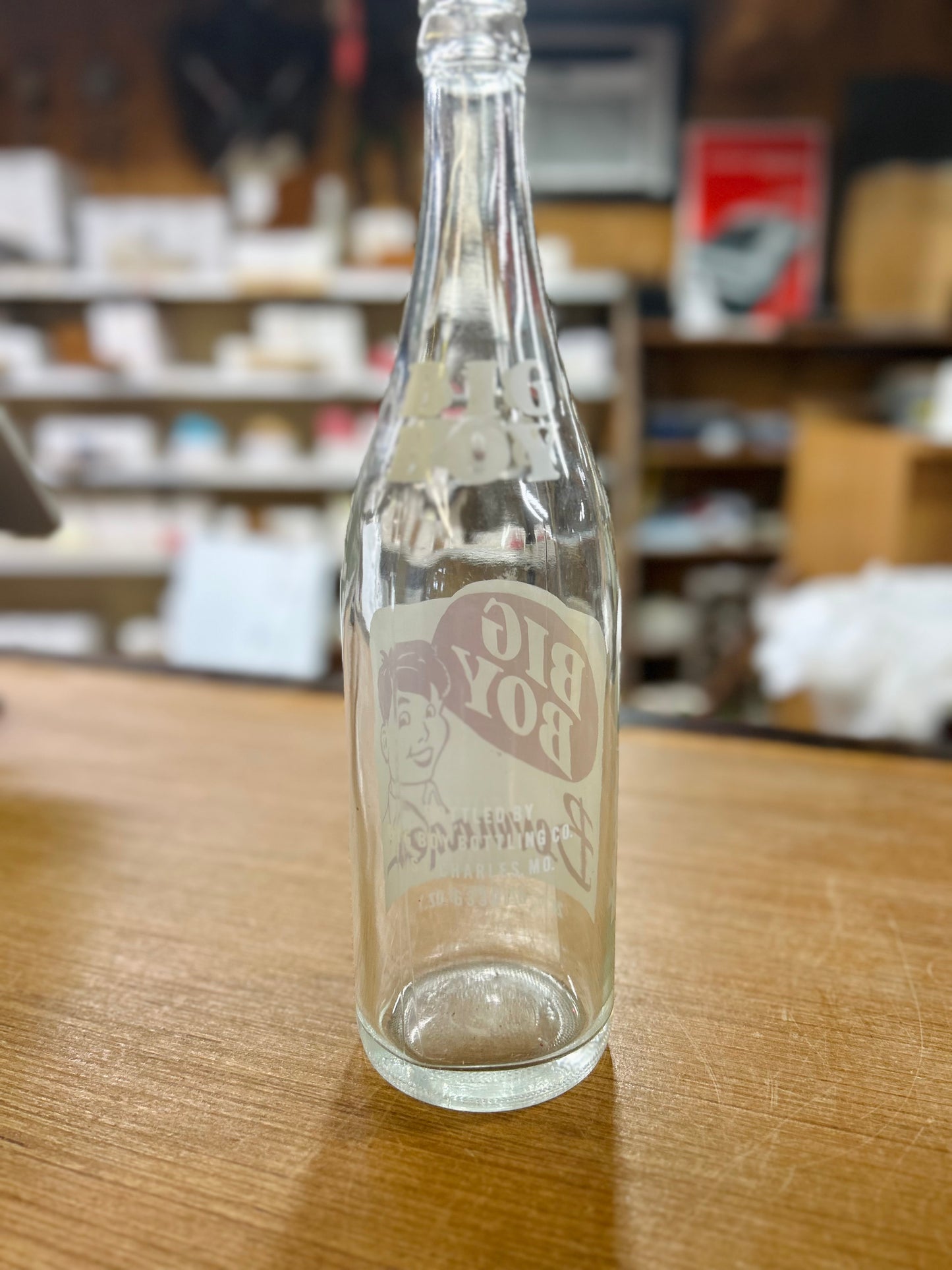 Vintage Big Boy Beverages Glass Bottle