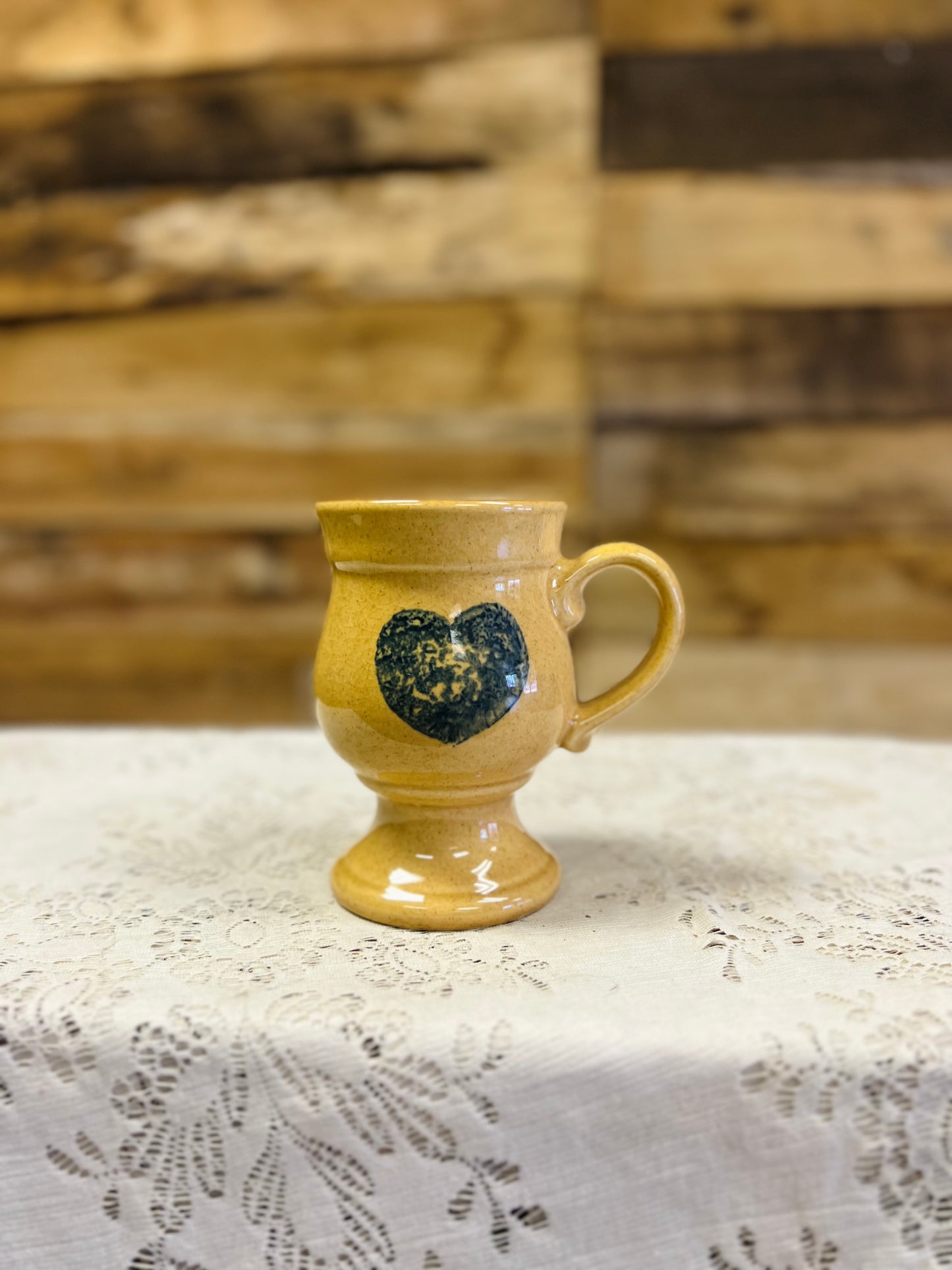 Vintage Pfaltzgraff Blue Heart Mug