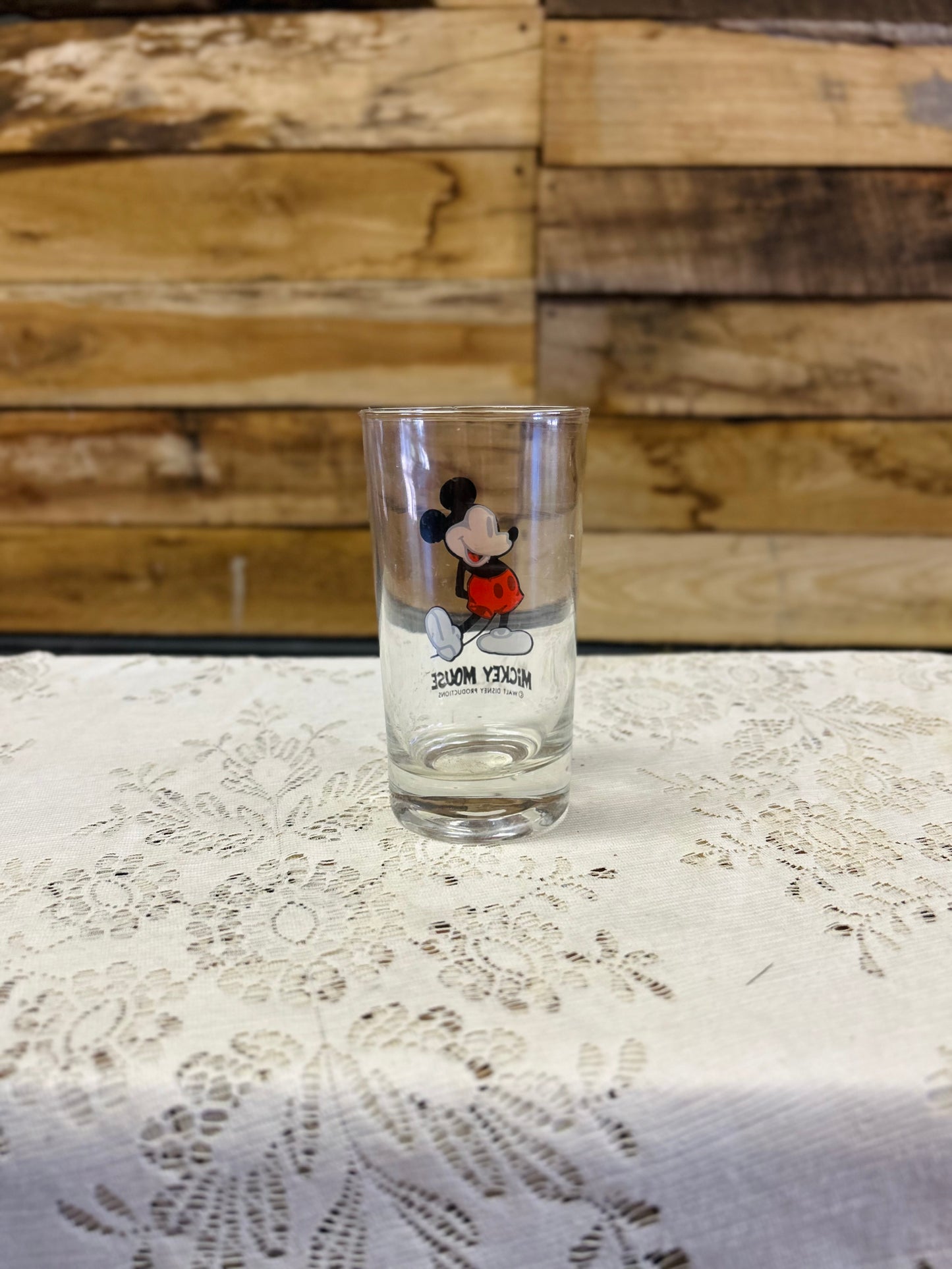 Vintage Walt Disney Productions Classic Mickey Drinking Glass