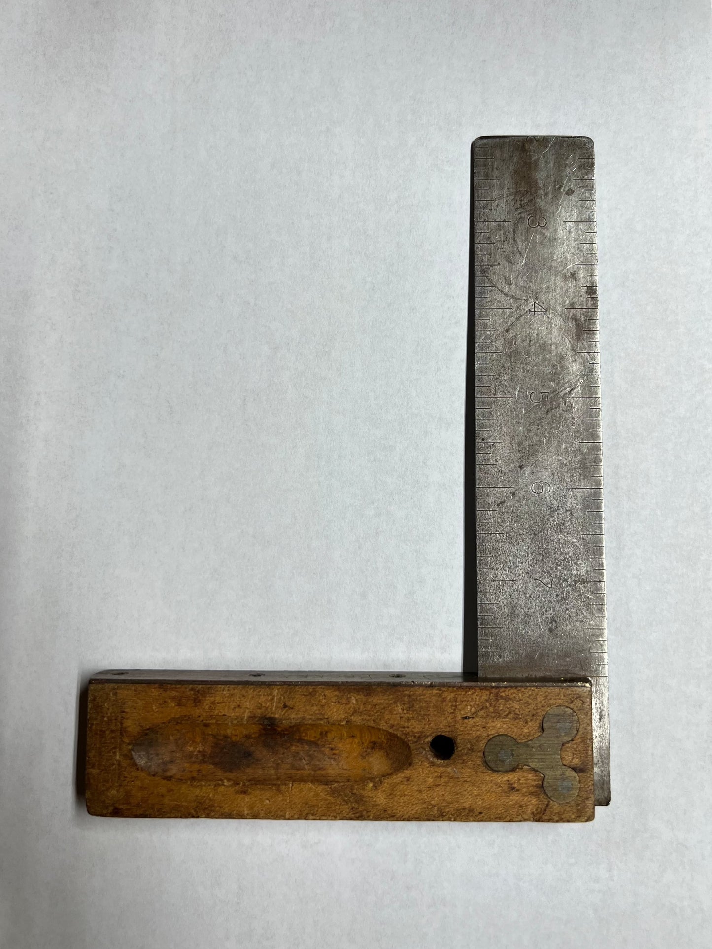Vintage 6" Square with Wood Handle
