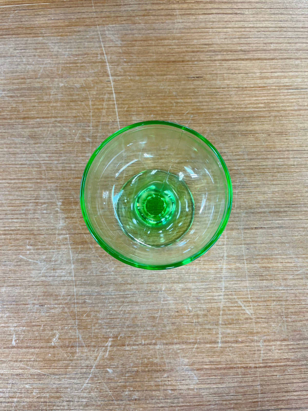 Vintage Uranium Glass Plain Sherbert Bowl