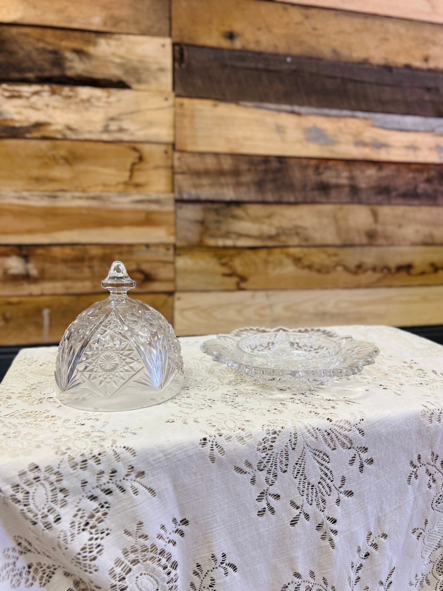 Vintage Imperial Glass La Rochelle Butter Dish