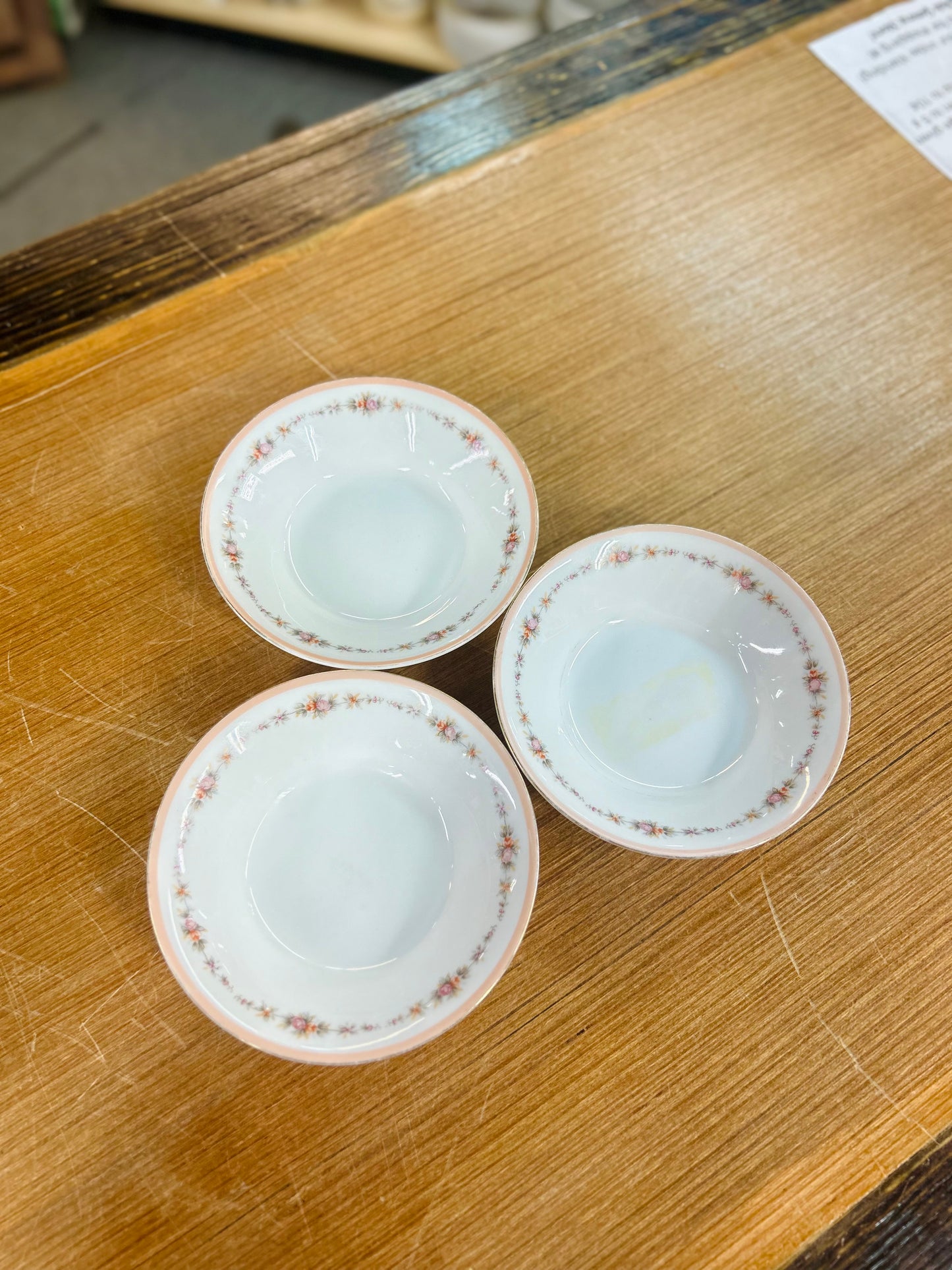Vintage Harmony House Venetion Rose Dessert Bowl Set